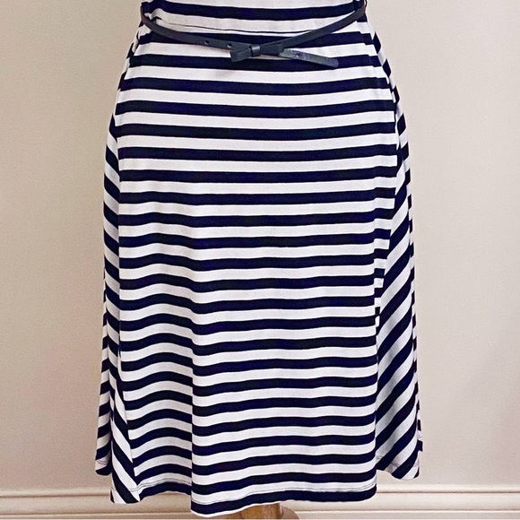 The Limited Navy and White Striped Midi Dress - Picture 3 of 12
